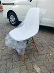White Foldable 6-Seater Dining Table with Chairs - 2