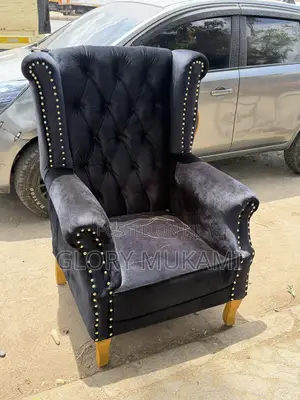 King Size Black Velvet Pedicure Seat na Stool