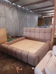 Kitanda cha Padded 5x6 - Taupe Velvet - 2
