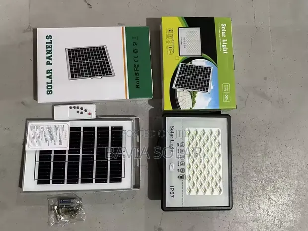 Solar Flood Lights Mpya na Remote - 1