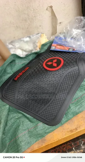 Mitsubishi Red Emblem & Lettering Floor Mats