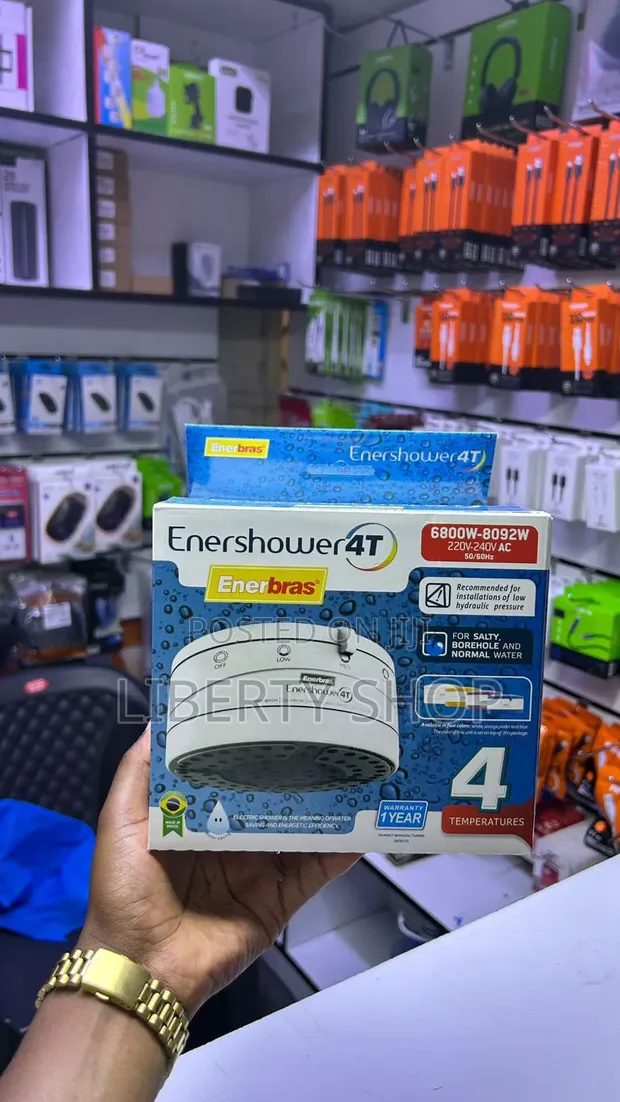 Enerbras 4T Instant Electric Shower - 4 Temp Settings - 1