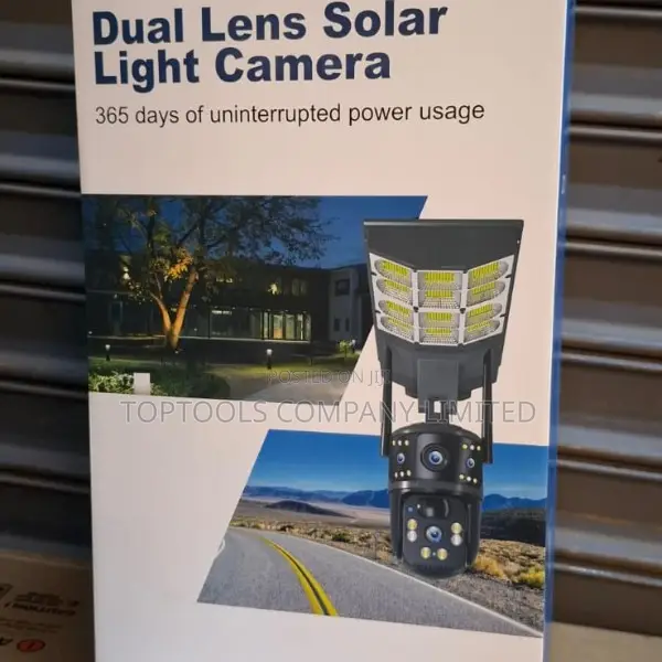 Smart Solar CCTV Camera HD Dual Lens na Mwanga - 1