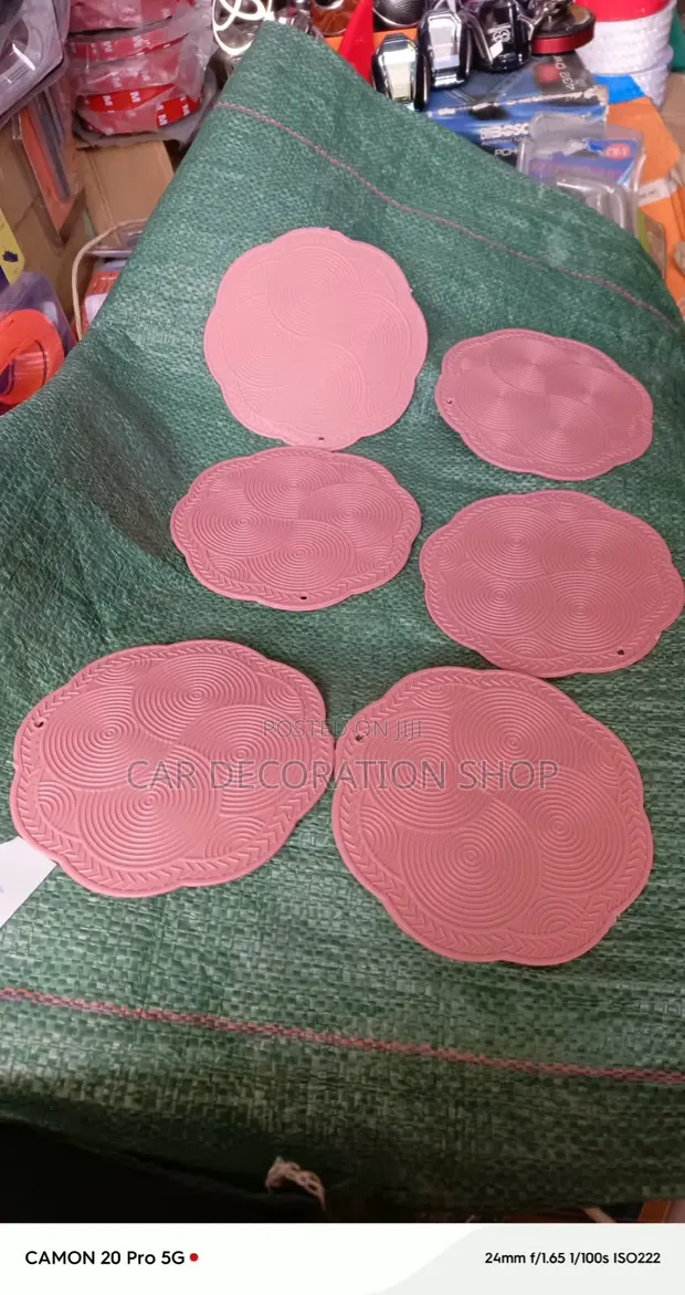 6pcs Maua Yenye Umbo Mat Zisizo na Joto za Silikoni - 1