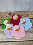6pcs Silicone Pink Mats kwa Kulinda Meza - 1