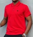 Polo T-Shirt Fupi - Nyekundu, Wanaume, Size M-2XL - 1