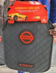 Nissan Branded Black Diamond Pattern Universal Car Floor Mats - 1