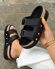 Women's Brown Leather Wedge Sandals - Sizes 37-42 - 2