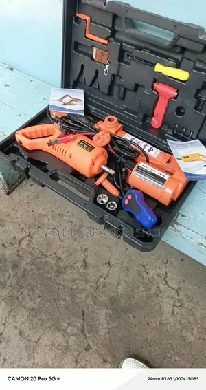3 Ton Electric Motorized Scissor Lift Jack with Impact Wrench