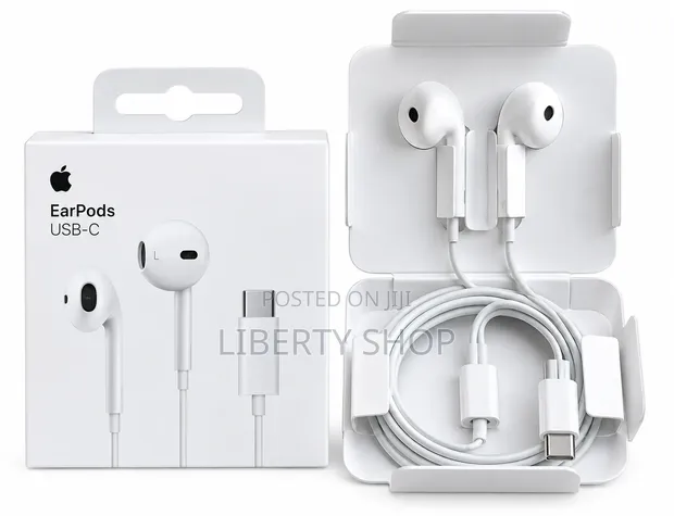 iPhone Type-C Earphones - White Wired USB-C Headphones - 1
