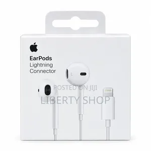 iPhone Lightning Earphones - Vipaza Sauti Nyeupe Zinazotumia waya na Maikrofoni