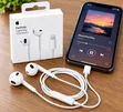 iPhone Lightning Earphones - White Wired Headphones with Mic - 2
