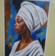 Uchoraji Halisi wa Portrait ya Kiafrika - Sanaa ya Ukutani Iliyotengenezwa kwa Mikono - 2