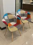 Viti vya Kisasa vya Patchwork - Viti vya Mikono vya Kitambaa - 4