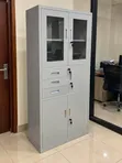 Boss Office Products Metal Filing Cabinet Milango ya Kioo & Droo - 1