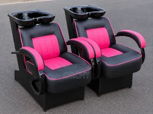 Executive Salon Hair Wash Seats - Pink & Black