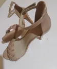 Viatu vya Kisigino vya Crosshatch Beige - Size 5/38 - 1