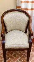 Set ya Sofa ya Kale ya Ngozi Iliyoingizwa na Viti vya Mkono - 2
