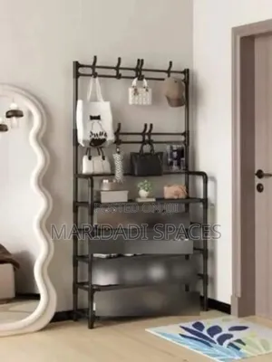 4 Tier Multifunctional Shoe Rack na Coat Hooks