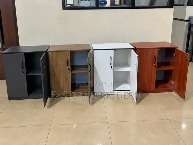 Boss Office Products Wooden Storage Cabinet with 2 Lockable Doors - 1