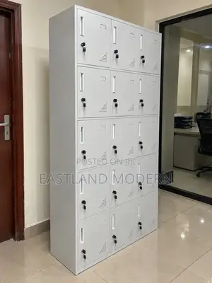 Kabati la Locker la Metali la Ofisi lenye Milango 15 na Laki