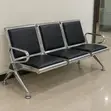 Black Three-Seater Waiting Bench - 5