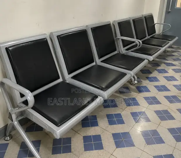 Black Padded Visitor Chairs - Brand New - 1