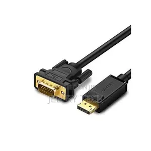 Ugreen DP kwenda VGA Kiume Cable 1.5m (Rangi Nyeusi) - DP105