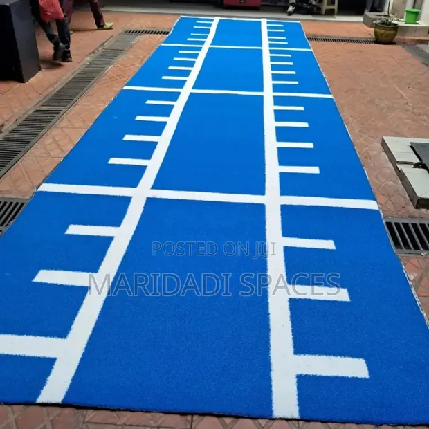 Heavy Duty Blue Gym Artificial Grass Carpet - 1