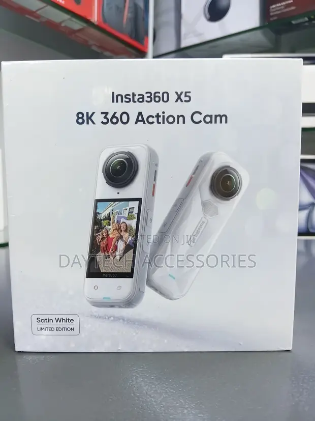 Insta360 X5 8K 360 Action Camera (Satin White Limited Edition) - 1