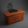 1.2m Mahogany Executive Office Desk - 1