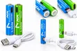 Rechargeable USB AAA Batteries (2pcs) - 1