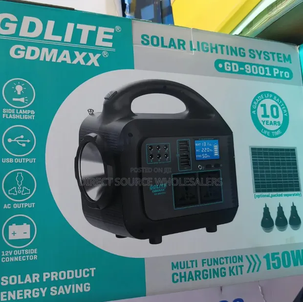 GD-9001 Pro Solar Power Supply yenye Digital Display - 1