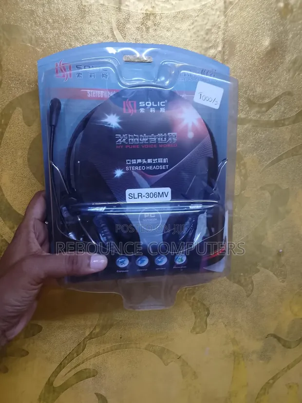Microkingdom SLR-306mv Headset ya Stereo yenye waya na Mic - 1