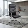Black High Back Boardroom Leather Chair - 5