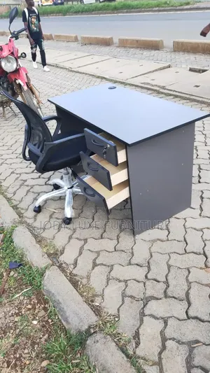 Boss Office Products Home Office Desk with Drawer and Chair