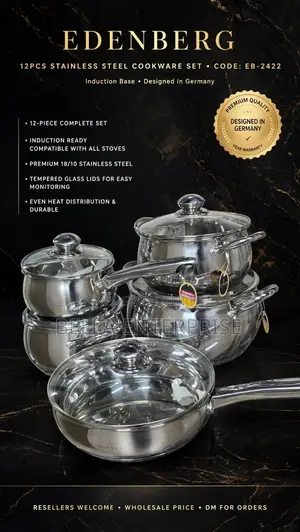 Edenberg Set ya Vyombo vya Kupikia 12PCS