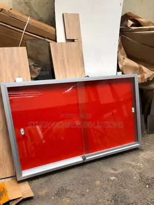 Lockable Glass Notice Board 120cm x 90cm - Company Document Display