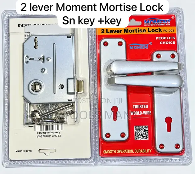 2 Lever Mortise Door Lock Set - Satin Nickel - 1