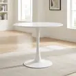 White Round Dining Table - 4
