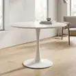 White Round Dining Table - 5