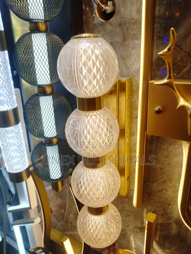 Mwanga wa Ukutani Mwili Dhahabu Lampe 4 Mikono - 1