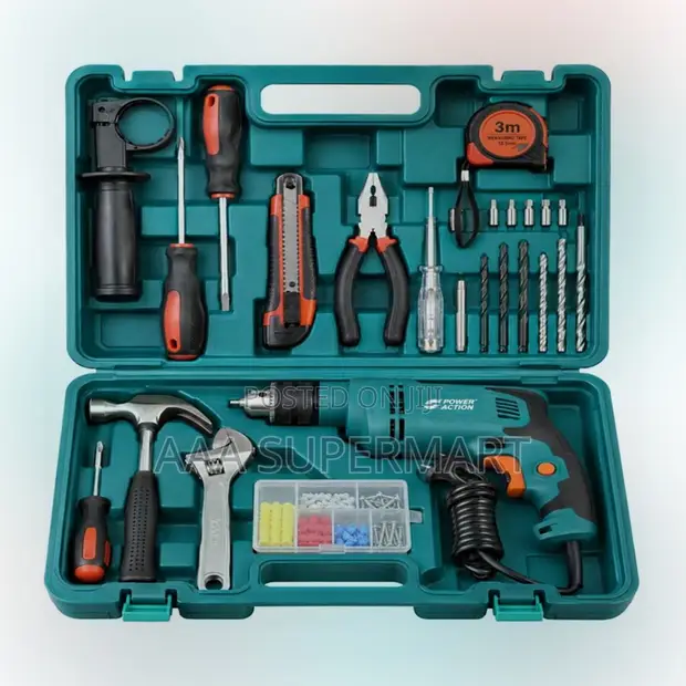 AX-ID750B 750W Impact Drill Set with 86 Accessories - 1