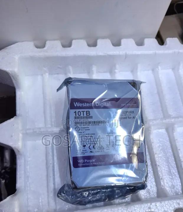 WD Purple 10TB Hard Drive ya Surveillance - 1
