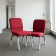 Red Armless Conference/Study Chair - 5