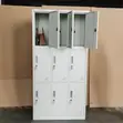 9-Door Metal Gym/Home Locker - Nyeupe - 2