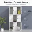 9-Door Metal Gym/Home Locker - Nyeupe - 5