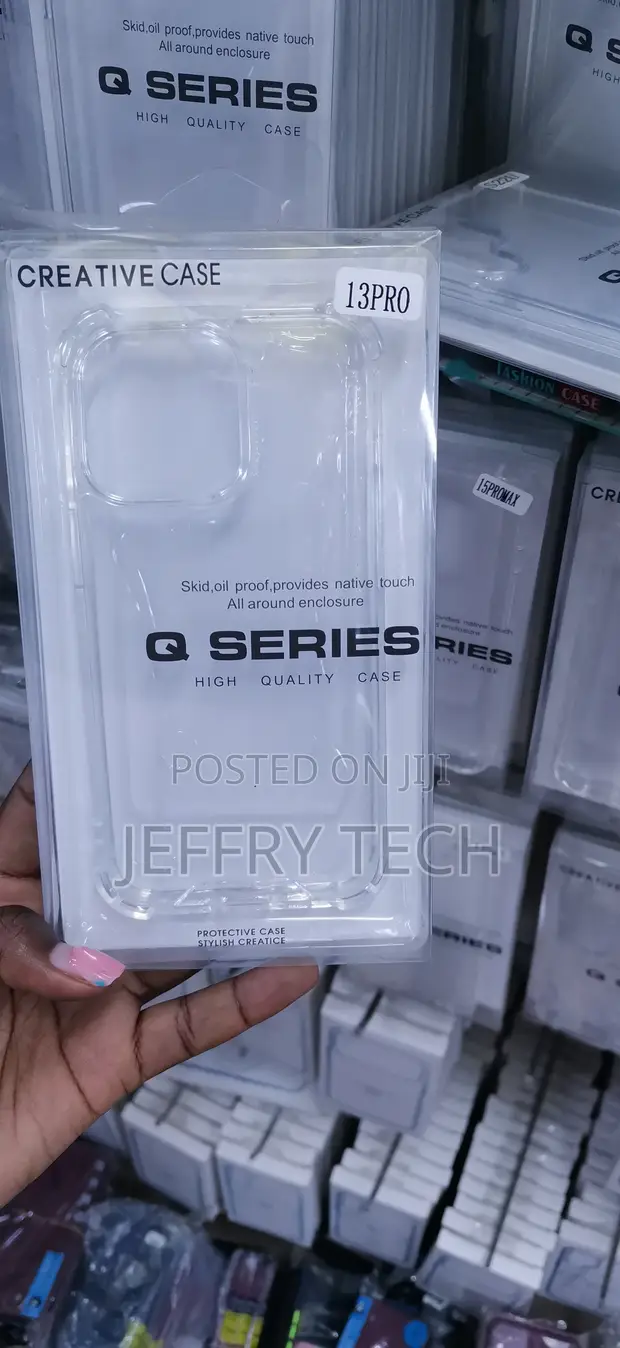 Q Series Clear Hard TPU Protective Case for iPhone 13 Pro - 1