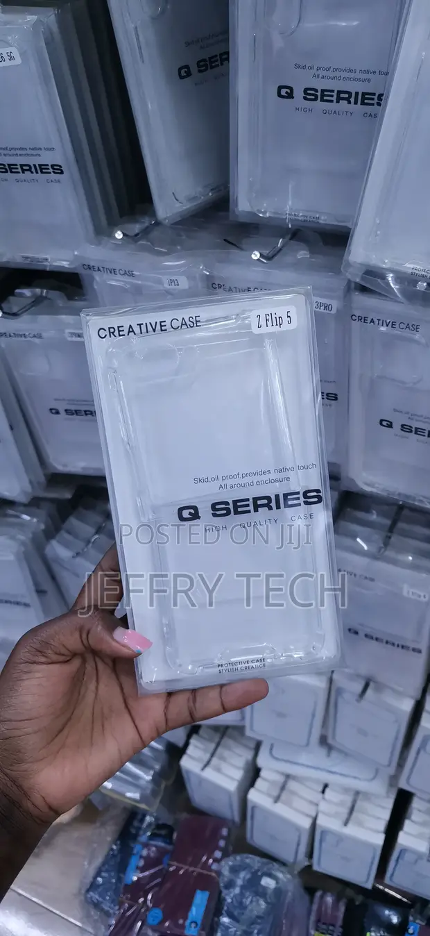 Q Series Clear Protective Case kwa Samsung Galaxy Z Flip 5 - 1