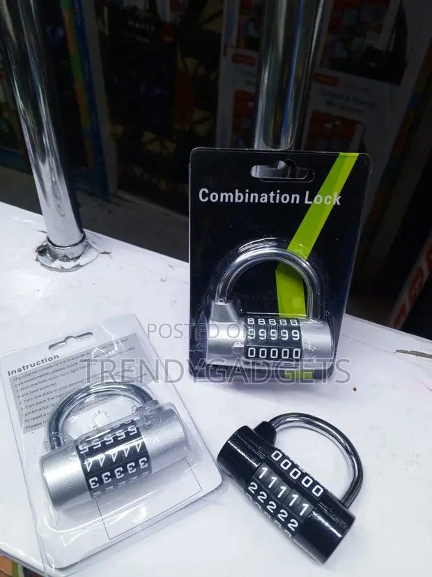 Resettable 5 Wheel Password Padlock for Gates & Lockers - 1